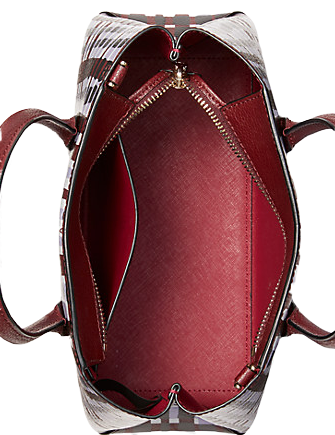 Kate Spade New York Eva City Plaid Small Top Zip Satchel