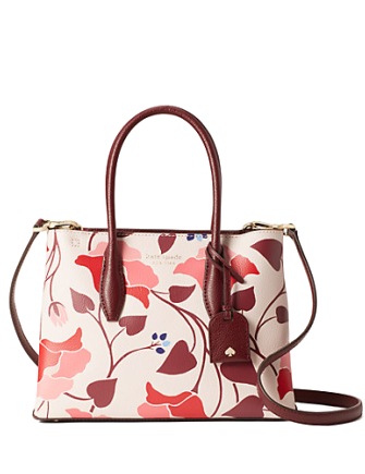 kate♤spade paint eva bag Kate Spade MEDIUM Eva Satchel Handbag Purse DARK PURPLE FLORAL