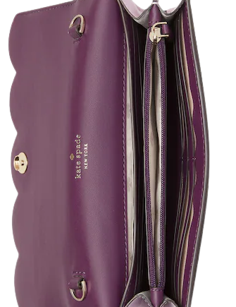 Kate Spade Gemma Smooth Leather Wallet on Chain in Blackberry Preserve  (WLR00552) - USA Loveshoppe