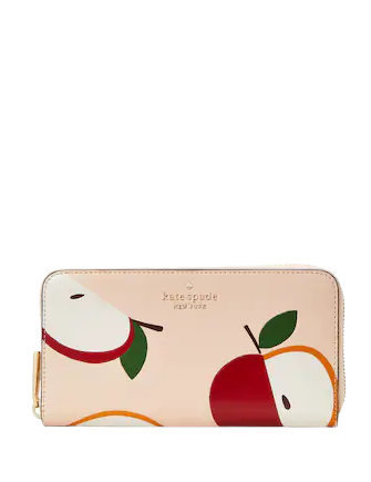 フルーツ・果実 kate Kate Spade New York Honeycrisp Red Apple Continental Wallet
