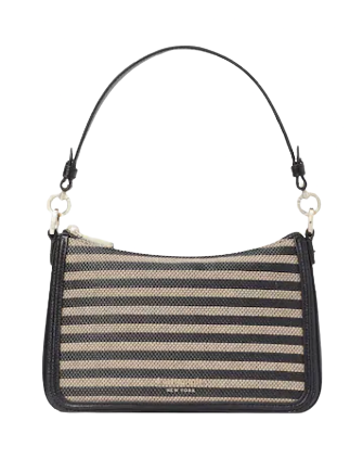 Kate Spade Women s Hudson Striped Medium Convertible Crossbody Black