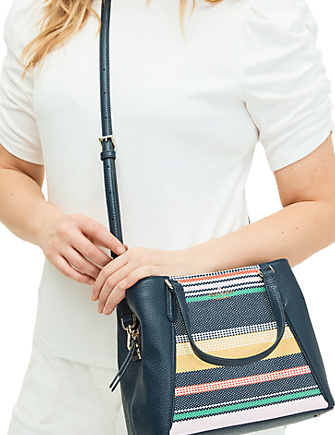 Kate Spade New York Jackson Boardwalk Stripe Medium Triple Compartment Satchel