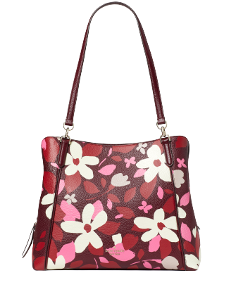 Kate Spade New York Jackson Forest Floral Medium Triple Compartment Shoulder Bag