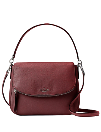 Kate Spade Jackson Top Zip Leather Crossbody Bag in Brown