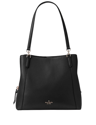 Kate Spade Jackson Medium Triple Compartment Shoulder Bag Black