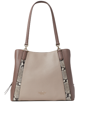 Kate Spade New York Jackson Mixed Material Medium Triple Compartment Shoulder Bag