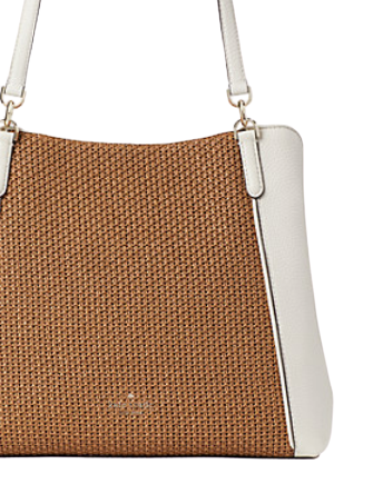 Kate Spade New York Jackson Straw Med Triple Compartment Shoulder Bag