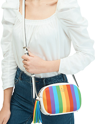 Kate Spade New York Kourtney Rainbow Stripe Camera Bag