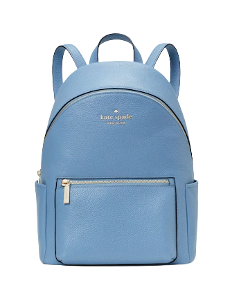 New Kate Spade Leila Medium Dome Backpack Leather Dusty Blue