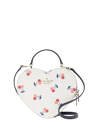 NWT Kate Spade Love Shack Heart Crossbody Purse Leather Candied Cherry Red  New