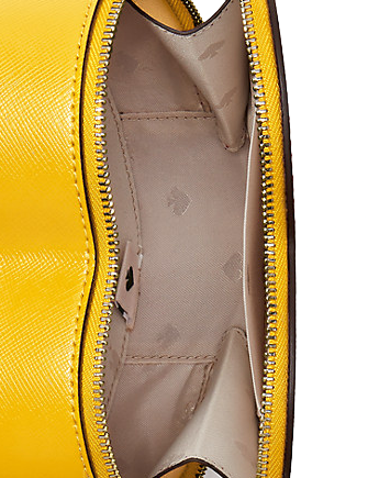 Kate Spade Love Shack Mini Heart Leather Crossbody Bag Mango Ice Yellow