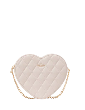 Quilted Heart Crossbody Bag - Red