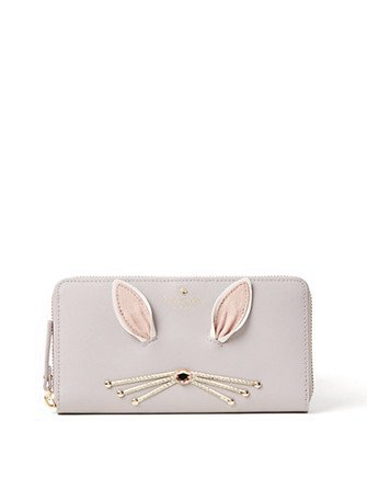 Kate Spade New York Make Magic Fluffy Bunny Lacey Wallet