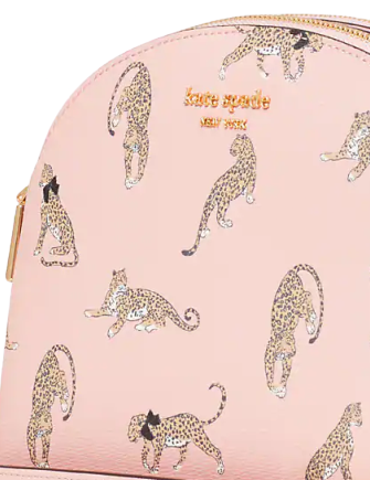 Buy KATE SPADE Morgan Leopard Double-Zip Dome Crossbody, Pink Color Women
