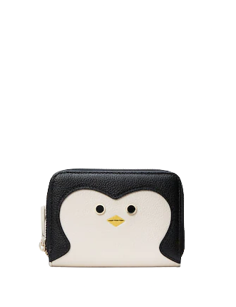 Kate Spade New York Morty Small Zip around Penguin Card Case
