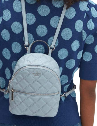NWT Kate Spade Natalia Mini Convertible Leather Backpack in Frosted Blue Bag