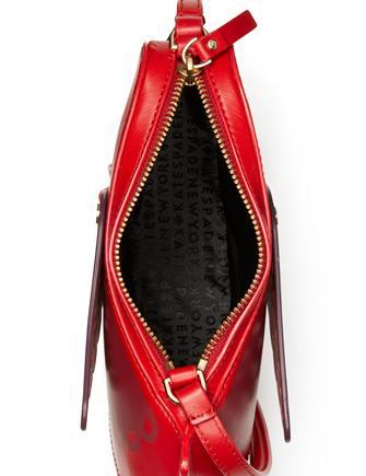 Kate spade red leather crossbody sale