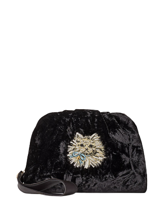 Kate Spade New York Party Velvet Cat Clutch