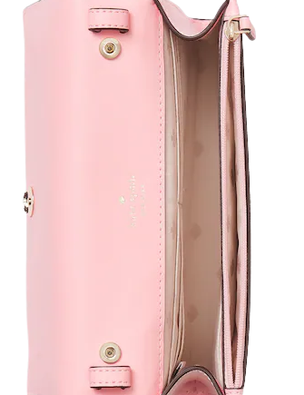 Kate Spade Pink Saffiano Leather Top Zip Slim Crossbody Bag