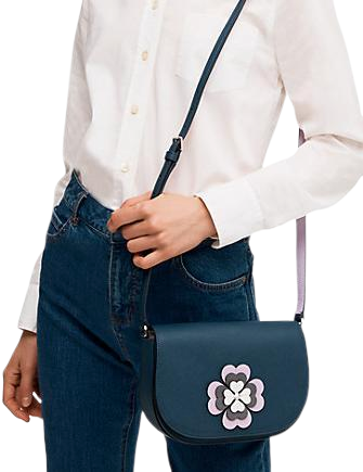 Kate Spade New York Reiley Spade Flower Applique Flap Crossbody