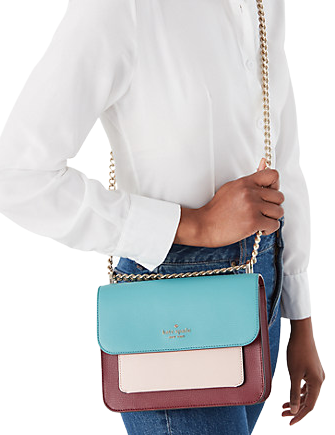 Kate Spade Bags | Remi Colorblock Flap Chain Crossbody | Color: Cream/Gold | Size: Medium 