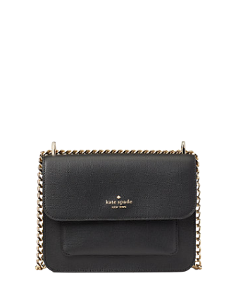 Kate Spade Remi Flap Chain Crossbody Black Leather