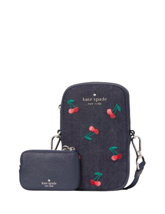 Kate Spade New York Rosie Cherry Embroidered North South Zip Phone