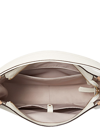 KATE SPADE Roulette Pebbled Leather Hobo Bag For Women (Grey, OS)