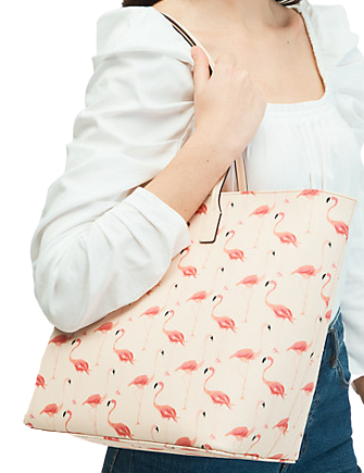 Kate Spade New York Shore Street Festive Flamingos Margareta Tote