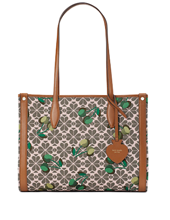 Kate Spade New York Spade Flower Jacquard Market Cherry Medium Tote