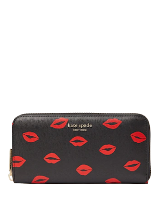 Kate Spade New York Spencer Kisses Zip Around Continental Wallet