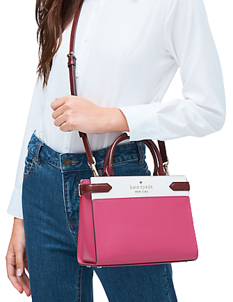 Kate Spade Staci Colorblock Small Satchel Bag in Pink Multi