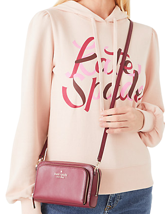 kate+spade+new+york+Staci+Dual+Zip+Around+Crossbody+Leather+Bag+-+Black+%28WLR00410%29  for sale online