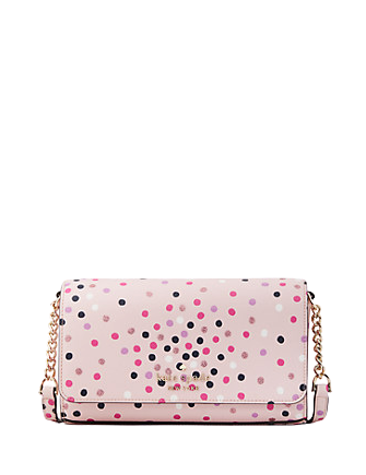 Kate Spade Croc Embossed Staci Square Crossbody Handbag In Festive Pink NWT