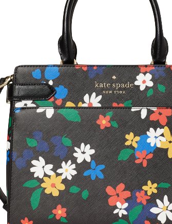 kate spade, Bags, Kate Spade New York Black Floral Staci Sailin Leather  Crossbody Bag