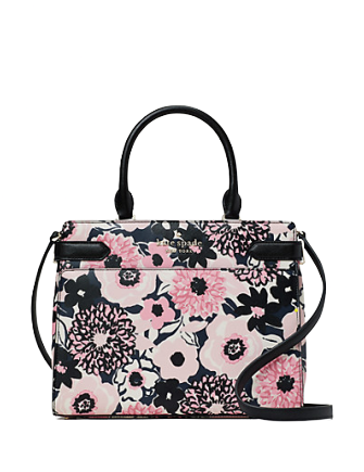 kate spade, Bags, Kate Spade New York Black Floral Staci Sailin Leather  Crossbody Bag