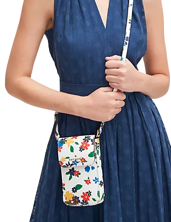 Kate Spade New York Staci North South Sailing Floral Flap Phone Crossbody Brixton Baker