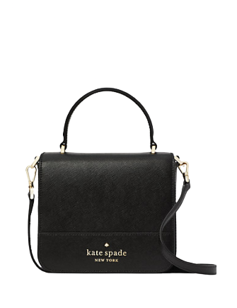Kate Spade Staci Square Crossbody Saffiano Leather Black