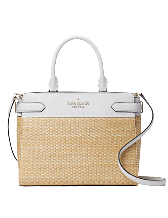 Kate spade staci straw small satchel Clearance