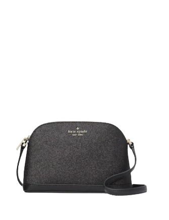 Kate Spade K8713 Tinsel Small Dome Crossbody In Black