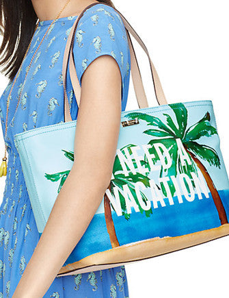 Kate Spade New York Breath of Fresh Air I Need a Vacation Francis Tote