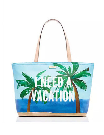 Kate Spade New York Breath of Fresh Air I Need a Vacation Francis Tote