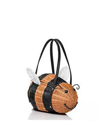 Kate Spade New York Down the Rabbit Hole Wicker Bee Handbag