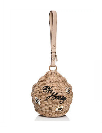 Kate Spade New York Down the Rabbit Hole Wicker Beehive Clutch