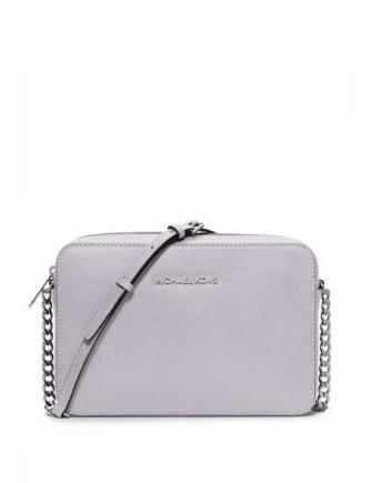 Michael Michael Kors Large Jet Set Saffiano Crossbody Lilac