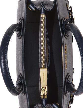 Michael Kors Mercer Medium Leather Messenger Crossbody Handbag (Black