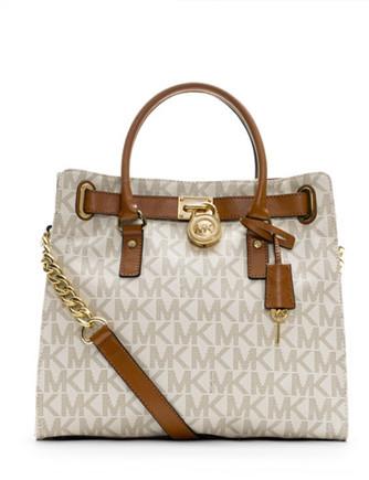 MICHAEL Michael Kors Women's Hamilton Large North/South Tote-Vanilla, One  Size : : Bags, Wallets and Luggage