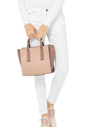 Alessa large pebbled leather satchel on sale