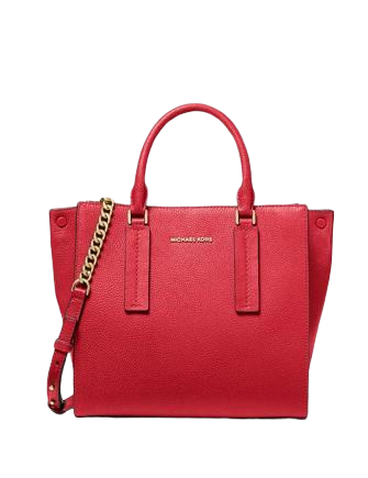 Alessa small top pebbled leather satchel