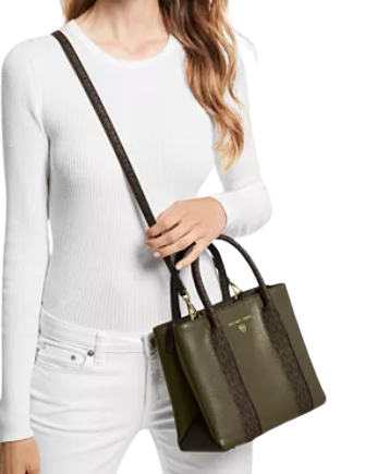 Mae medium pebbled 2024 leather messenger bag